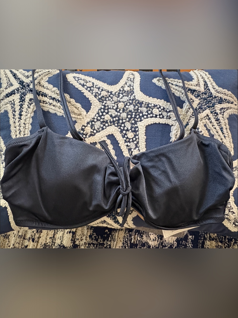 34c Shade & Shore  Bikini Swim Top with Front Tie